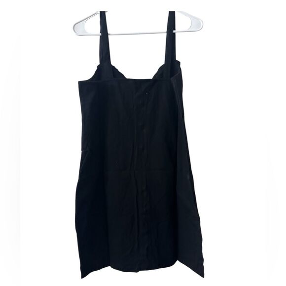 ASOS DESIGN Black Denim Button Up Dress Sz 12 NWT - Picture 2 of 3